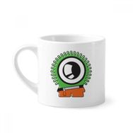 Dıythinker 170 ml Beyaz Evren ve Uzaylı Yeşil Uzaylı Mini Kahve Seramik Kupa