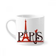 Dıythinker 170 ml Beyaz Eyfel Kulesi Paris Fransa Ülke Şehir Kültürü Mini Kahve Seramik Kupa