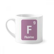 Dıythinker 170 ml Beyaz F Florin Kimyasal Element Bilim Mini Kahve Seramik Kupa