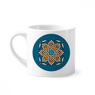 Dıythinker 170 ml Beyaz Fas Stili Soyut Çiçek Desenli Mini Kahve Seramik Kupa