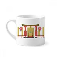 Dıythinker 170 ml Beyaz Fener Anma Gateway China Town Mini Kahve Seramik Kupa