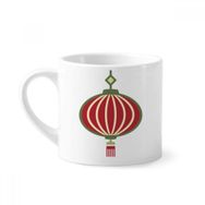Dıythinker 170 ml Beyaz Fener Çin Desenli Mini Kahve Seramik Kupa