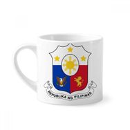Dıythinker 170 ml Beyaz Filipinler Asya Ulusal Amblem Mini Kahve Seramik Kupa