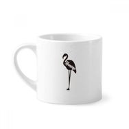 Dıythinker 170 ml Beyaz Flamingo Siyah ve Beyaz Hayvan Mini Kahve Seramik Kupa