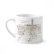 Dıythinker 170 ml Beyaz Fontana di Trevi Roma Fontana Kent Simgesi Mini Kahve Seramik Kupa