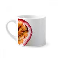 Dıythinker 170 ml Beyaz Fresh Passion Tropik Meyve Resim Mini Kahve Seramik Kupa