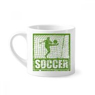 Dıythinker 170 ml Beyaz Futbol Oyuncusu Puanları Gol Futbol Mini Kahve Seramik Kupa