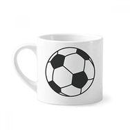 Dıythinker 170 ml Beyaz Futbol Spor Çizgi Çizim Desenli Mini Kahve Seramik Kupa
