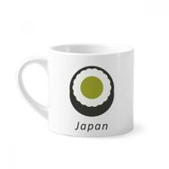 Dıythinker 170 ml Beyaz Geleneksel Japon Siyah Maki Sushi Mini Kahve Seramik Kupa