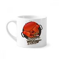 Dıythinker 170 ml Beyaz Geleneksel Singapur Biber Yengeç Mini Kahve Seramik Kupa