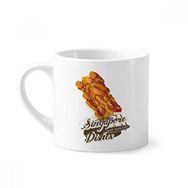 Dıythinker 170 ml Beyaz Geleneksel Singapur Satay Mini Kahve Seramik Kupa