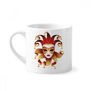 Dıythinker 170 ml Beyaz Gizemli Maske Happy Carnival Of Venice Mini Kahve Seramik Kupa