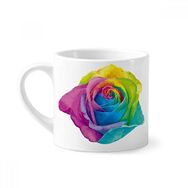Dıythinker 170 ml Beyaz Gökkuşağı Eşcinsel Çiçeği LGBT Mini Kahve Seramik Kupa