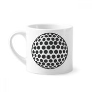 Dıythinker 170 ml Beyaz Golf Spor Basit Geometri Desenli Mini Kahve Seramik Kupa