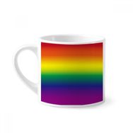 Dıythinker 170 ml Beyaz Gradyan LGBT Gökkuşağı Homo Mini Kahve Seramik Kupa