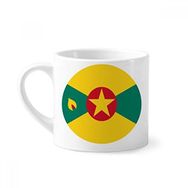 Dıythinker 170 ml Beyaz Grenada Kuzey Ameica Ulusal Amblem Mini Kahve Seramik Kupa