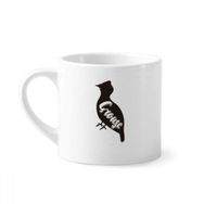 Dıythinker 170 ml Beyaz Grouse Siyah ve Beyaz Hayvan Mini Kahve Seramik Kupa