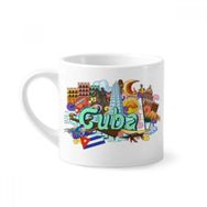 Dıythinker 170 ml Beyaz Guantanamo Trinidad Küba Grafiti Mini Kahve Seramik Kupa