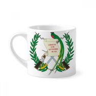 Dıythinker 170 ml Beyaz Guatemala Ulusal Amblem Ülke Mini Kahve Seramik Kupa