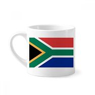 Dıythinker 170 ml Beyaz Güney Afrika Ulusal Bayrağı Afrika Ülke Mini Kahve Seramik Kupa