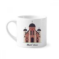 Dıythinker 170 ml Beyaz Güney Kore'de kilise ziyareti Mini Kahve Seramik Kupa