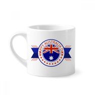 Dıythinker 170 ml Beyaz Happy Australia Day Flag Illustration Mini Kahve Seramik Kupa