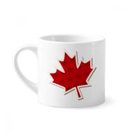 Dıythinker 170 ml Beyaz Happy Canada Day Dikey Tahıl Akçaağaç Yaprağı Mini Kahve Seramik Kupa