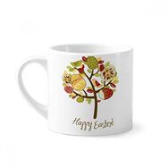 Dıythinker 170 ml Beyaz Happy Easter Din Festival Yumurta Ağacı Mini Kahve Seramik Kupa