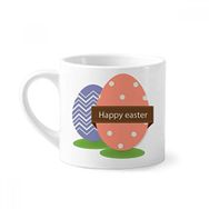 Dıythinker 170 ml Beyaz Happy Easter Din Festivali Renkli Yumurta Mini Kahve Seramik Kupa