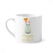 Dıythinker 170 ml Beyaz Happy Easter Din Festivali Yumurta Fiyonklu Mini Kahve Seramik Kupa