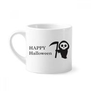 Dıythinker 170 ml Beyaz Happy Ghost Fear Halloween Mini Kahve Seramik Kupa