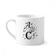 Dıythinker 170 ml Beyaz Harfleri ABC resmi Mini Kahve Seramik Kupa