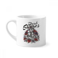 Dıythinker 170 ml Beyaz Hayvan Kobralar Yaratık Kombinasyon Desenli Mini Kahve Seramik Kupa