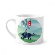 Dıythinker 170 ml Beyaz Heyecanlı Böcekler Yirmi Dört Güneş Süreli Mini Kahve Seramik Kupa