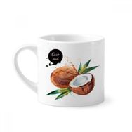 Dıythinker 170 ml Beyaz Hindistan Cevizi Meyvesi Lezzetli Sağlıklı Suluboya Mini Kahve Seramik Kupa