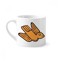 Dıythinker 170 ml Beyaz Hint Soyut Sanat Çizim Kuşlar Mini Kahve Seramik Kupa
