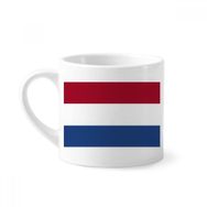 Dıythinker 170 ml Beyaz Hollanda Ulusal Bayrağı Avrupa Ülke Mini Kahve Seramik Kupa