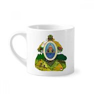 Dıythinker 170 ml Beyaz Honduras Kuzey Amerika Ulusal Amblem Mini Kahve Seramik Kupa
