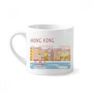 Dıythinker 170 ml Beyaz Hong Kong Geleneksel Ziyaret Limanı Mini Kahve Seramik Kupa