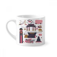 Dıythinker 170 ml Beyaz Hong Kong Seyahat Çin Ünlü Mini Kahve Seramik Kupa