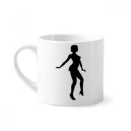 Dıythinker 170 ml Beyaz Hot Woman Dans Silüeti Mini Kahve Seramik Kupa