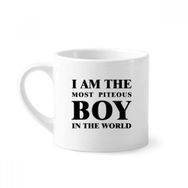 Dıythinker 170 ml Beyaz I Am The Piteous Boy Mini Kahve Seramik Kupa