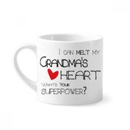 Dıythinker 170 ml Beyaz I Can Melt My Grandma's Heart Nana Mini Kahve Seramik Kupa