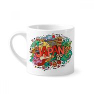 Dıythinker 170 ml Beyaz I Love Japan Asia Culture Renkli Mini Kahve Seramik Kupa