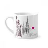 Dıythinker 170 ml Beyaz I Love New York America Country City Mini Kahve Seramik Kupa