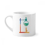 Dıythinker 170 ml Beyaz Isıtmalı Yuvarlak Bottomed Matara Kimya Mini Kahve Seramik Kupa