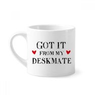 Dıythinker 170 ml Beyaz It From My Deskmate Mezuniyet Sezonu Mini Kahve Seramik Kupa