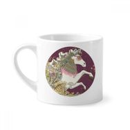 Dıythinker 170 ml Beyaz Japon Kanat Saatleri Ukiyo-e Yaprakları Mini Kahve Seramik Kupa