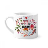 Dıythinker 170 ml Beyaz Japon Sevimli Japon Tarzı Suluboya Mini Kahve Seramik Kupa