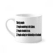 Dıythinker 170 ml Beyaz Joking Thirsty At Three Circumstances Mini Kahve Seramik Kupa